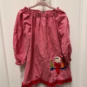 NWOT Stellybelly 2T Red Plaid Girls Elf on the Shelf Christmas Dress